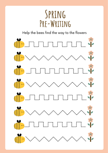 Spring Pre-Writing Worksheet