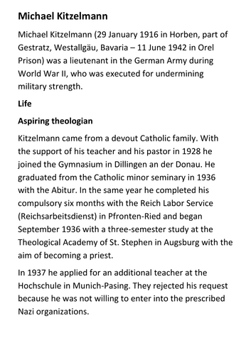 Michael Kitzelmann  Handout