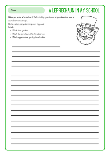 St Patrick’s Day Writing Activities | Creative Writing Worksheets | 1st–6th Year English
