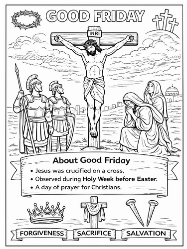 Good Friday coloring page