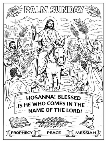 Palm Sunday coloring page