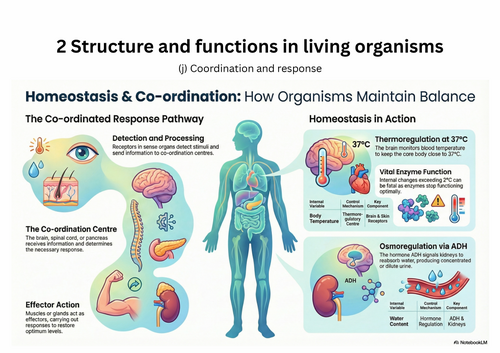 Coordination and Response – IGCSE Biology Infographics (Edexcel)