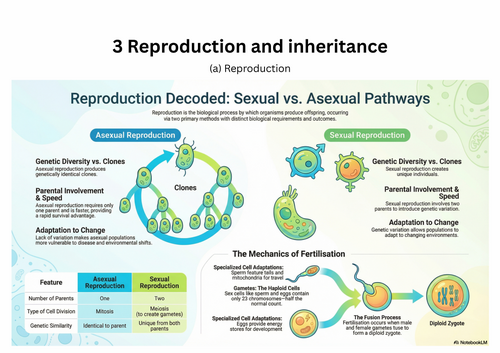 Reproduction - flowering plants and humans – IGCSE Biology Infographics (Edexcel)