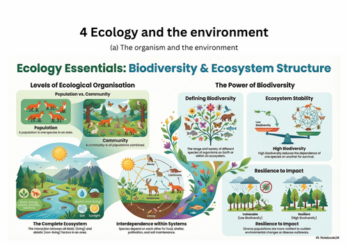 The Organism and the Environment – IGCSE Biology Infographics (Edexcel)