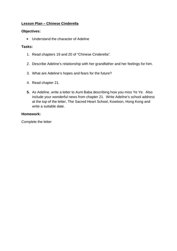 Chinese Cinderella - Understand the character of Adeline