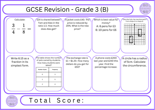 GCSE Maths Revision - Grade 3