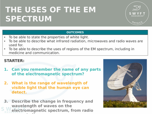 NEW WJEC (2026) GCSE Science - The uses of the EM Spectrum