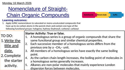 S3.2 Nomenclature of Straight-Chain Organic Compounds (IBDP Chemistry)