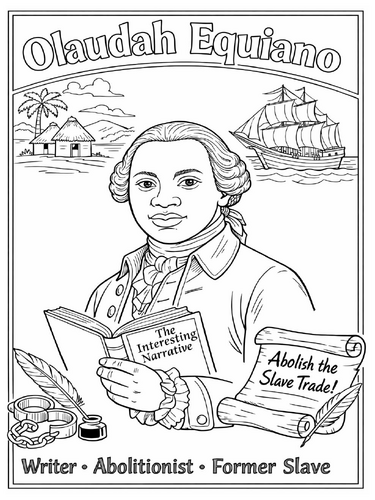 Olaudah Equiano Coloring Poster