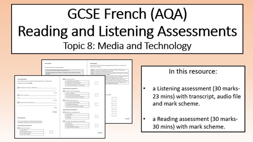 Assessments- Topic8: Media and Technology- GCSE French