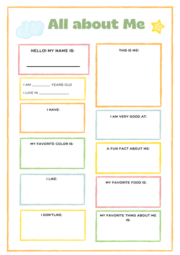 All About Me: Interactive Personal Poster