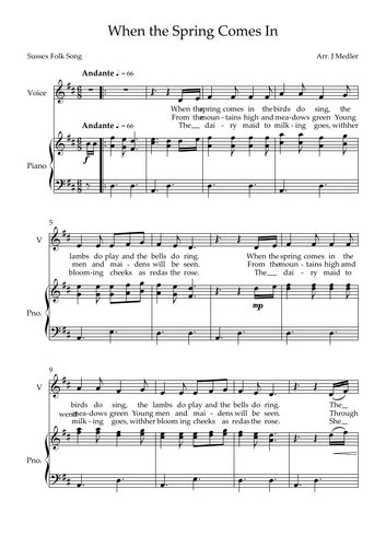 When The Spring Comes In - Traditional Folk Song