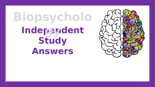 AQA A-level Psychology: Biopsychology Workbook/Booklet