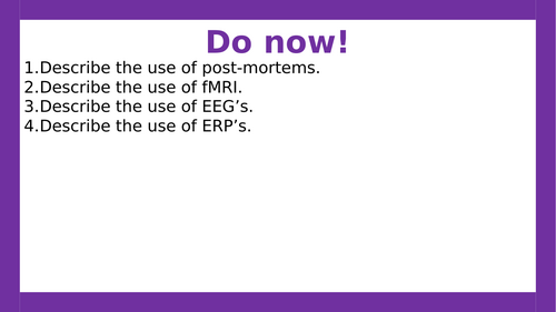AQA A-level Psychology: Ways of Studying the Brain Evaluation (Lesson 6 of Biopsychology)