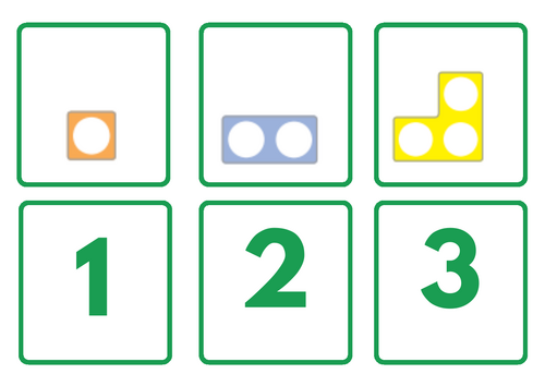 Numicon Shapes and Numerals: 1-20 Matching Cards
