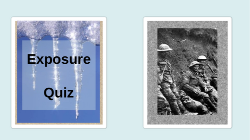 Exposure Quiz - Power and Conflict Poetry Anthology