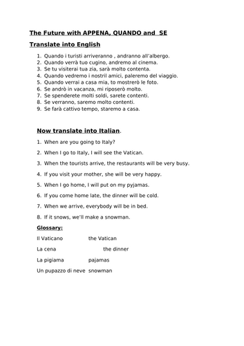 Simple Future and Near Future in Italian