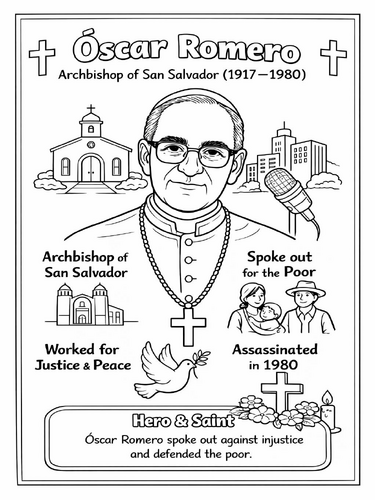 Oscar Romero coloring page