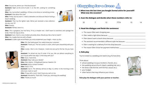 Shopping for a dress