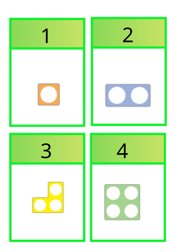 Numicon shapes and numbers to 20 Flashcards