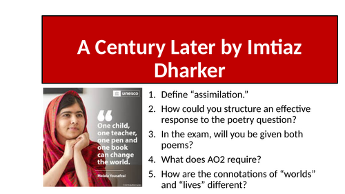 Worlds and Lives - A Century Later by Imtiaz Dharker