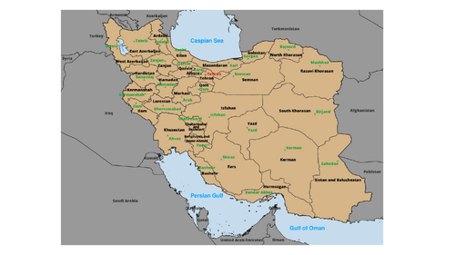 Iran provinces and capitals