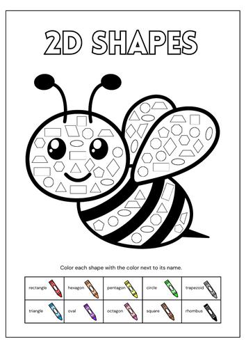 2D Shape Sort and Match Activity