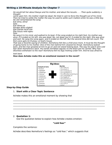 10 Minute Analysis-Emotional Moment Chapter 7 Things Fall Apart