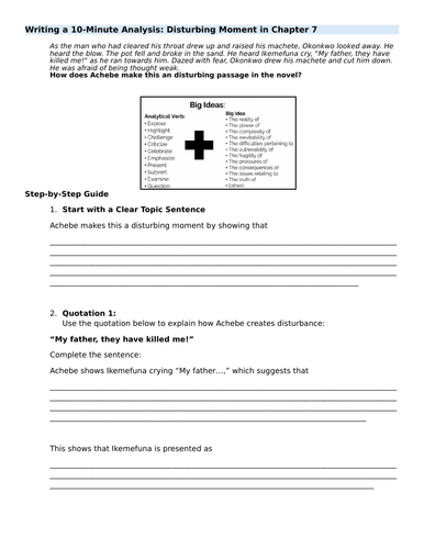 10 Minute Analysis-Disturbing Moment in Chapter 7 of Things Fall Apart