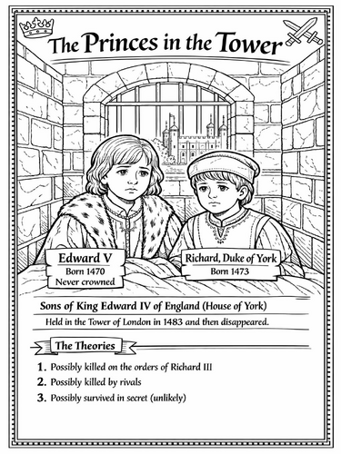 The Princes in the Tower coloring page
