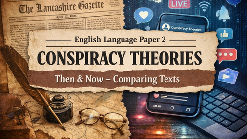 "Shadows & Secrets": AQA Paper 2 Masterclass on Conspiracy Theories (19th vs 21st Century)