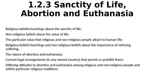 IGCSE Edexcel RS 4RS1 Paper 1 Unit 2 Life and Death Revision powerpoints x4