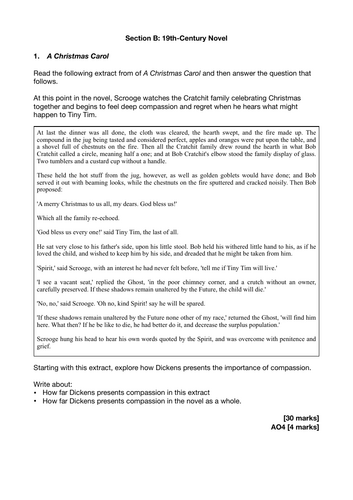 GCSE A Christmas Carol Predicted Exam Questions 2026 (AQA)