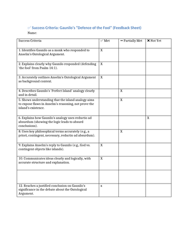 AQA Philosophy- Ontological argument