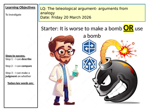 AQA Philosophy- Teleological argument