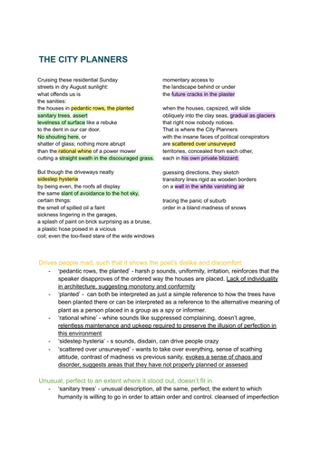 IGCSE English Literature Poem Analysis