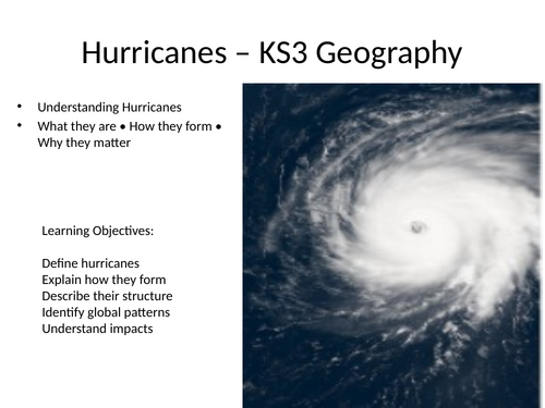 KS3 Weather Hurricane Formation
