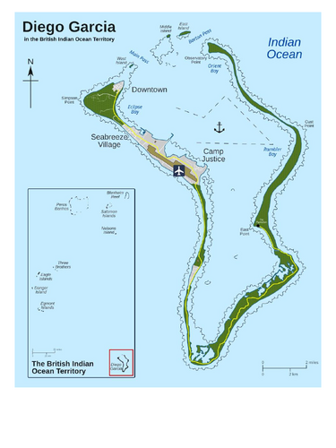 A location map of Diego Garcia