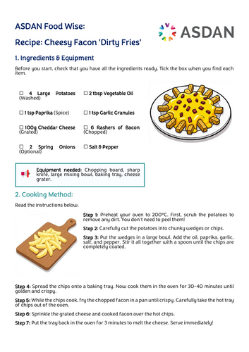 ASDAN Food Wise - Vegetarian Dirty Fries