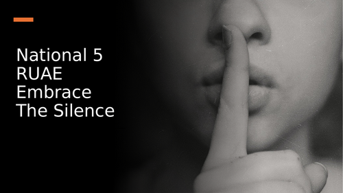 National 5 RUAE Practice Paper - Embrace The Silence