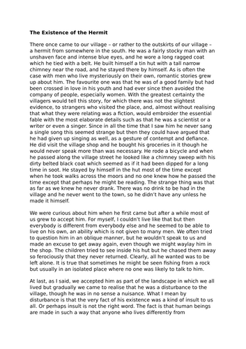 Existence of the Hermit Unit