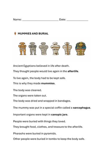 Mummies and Burial Ancient Egypt