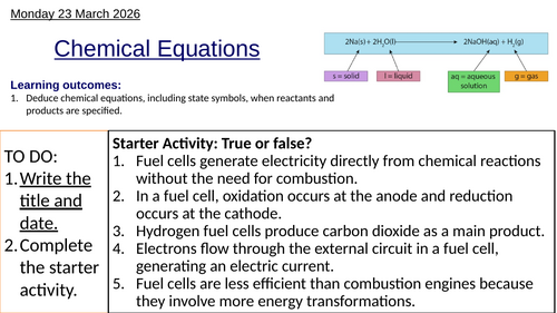 R2.1 Chemical Equations (IBDP Chemistry)