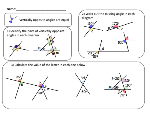 Vertically Opposite Angles