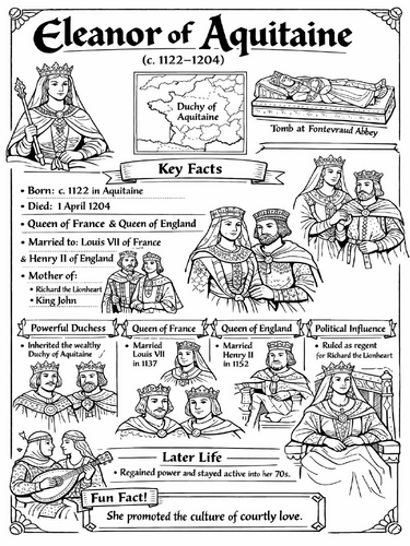 Eleanor of Aquitaine coloring page
