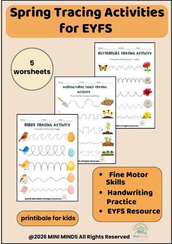 Spring Tracing Worksheets | Fine Motor