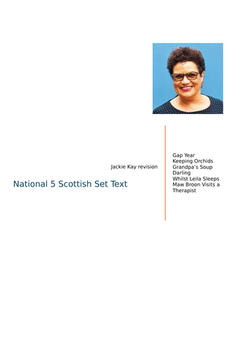 UPDATED Jackie Kay Revision Booklet