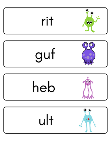 Phase 3 Phonics Screening Check Practice – Real & Alien Words