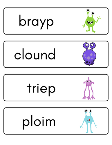 Phase 5 Phonics Screening Check Practice – Real & Alien Words