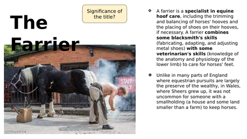 The Farrier - Owen Sheers